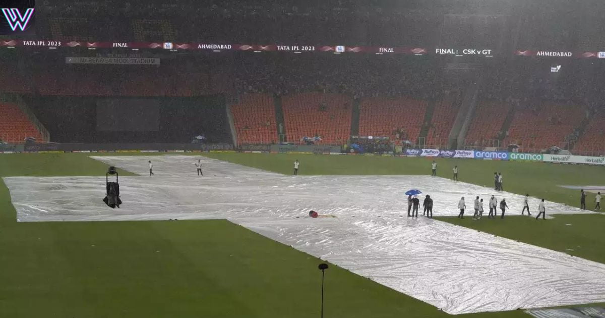 CSK Vs GT title match postponed due to incessant rain