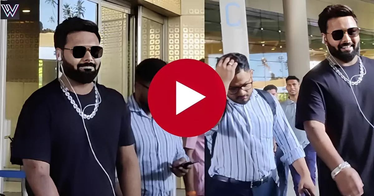 Indian cricketer Rishabh Pant was spotted at the airport