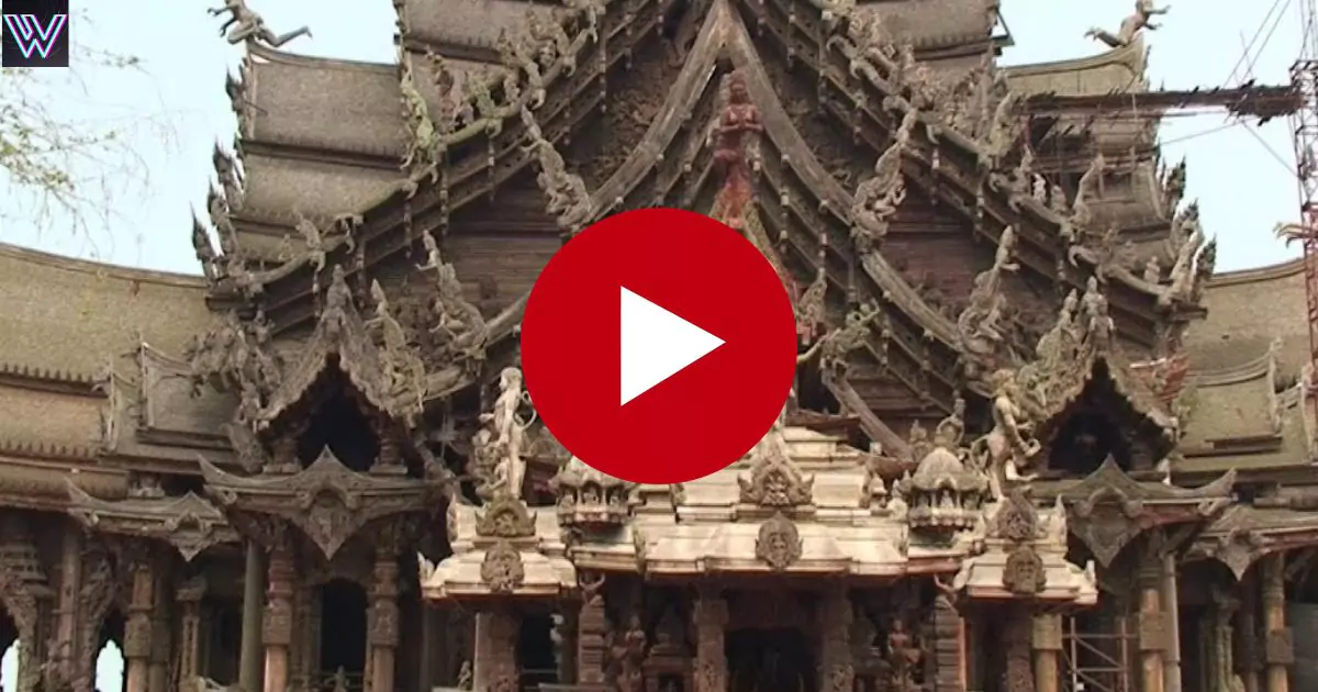 This temple is made of teak wood