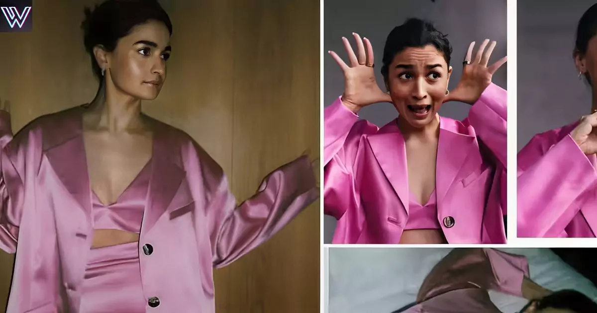 Alia Bhatt shared funny photos in pink suit
