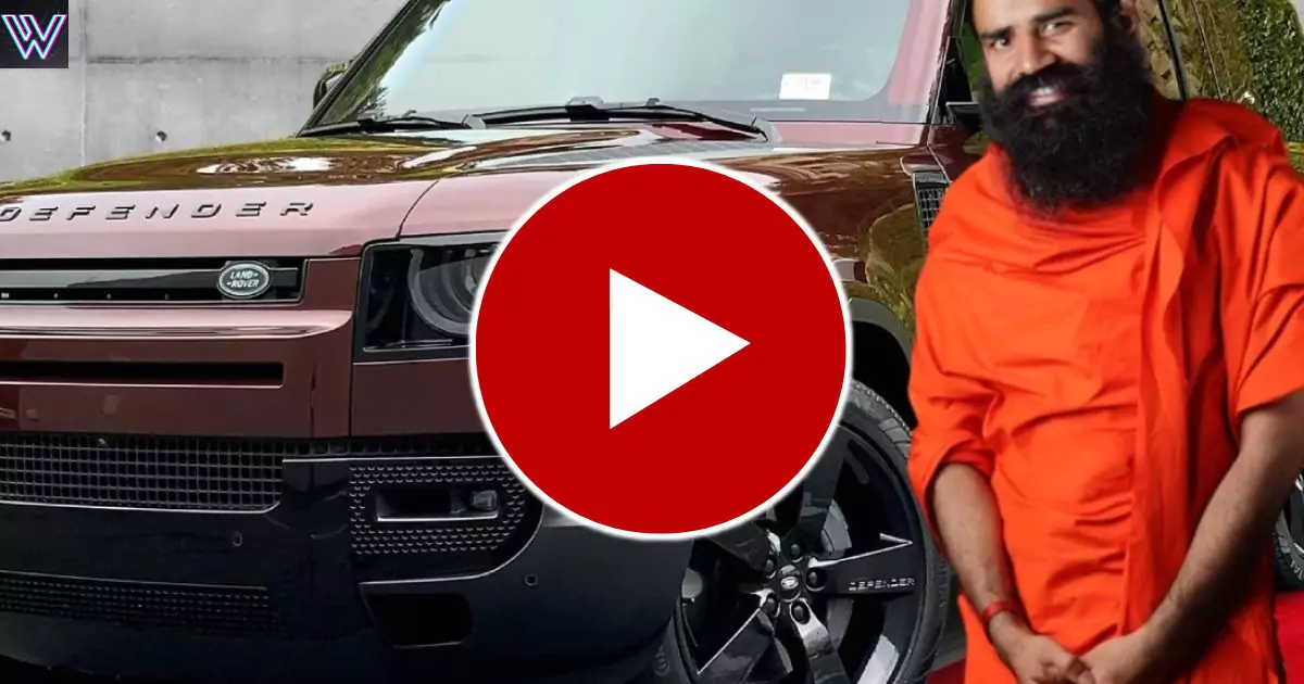 Baba Ramdev was driving the Land Rover Defender 130