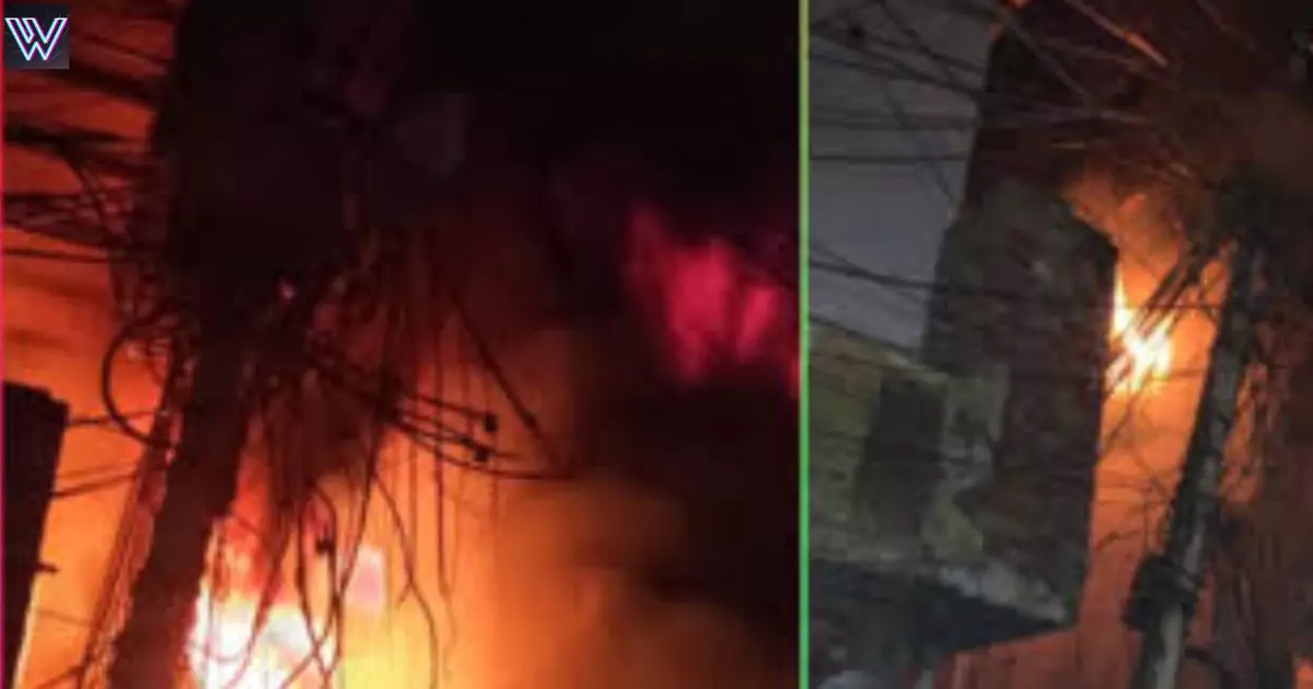 Fierce fire in ply board shop in Gandhi Nagar market