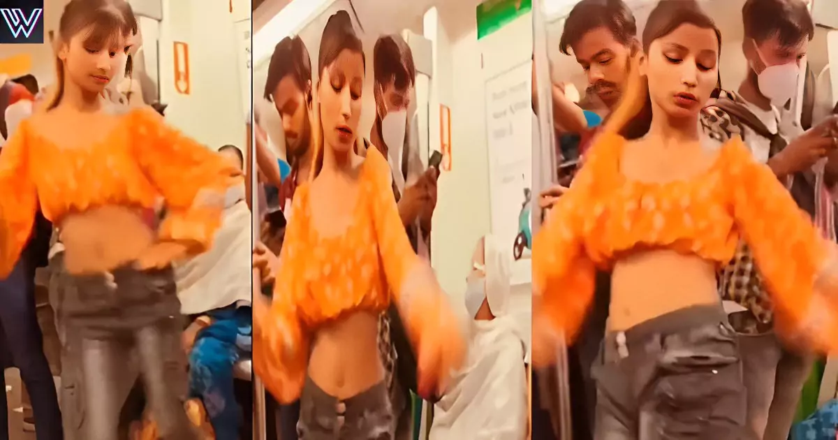 Girl did this thing wearing a crop top in Delhi Metro