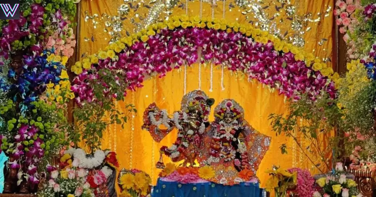 Havan worship in Dwarka's ISKCON temple